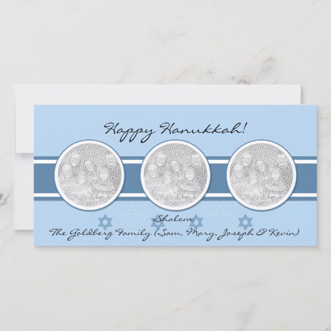Hanukkah Holiday Photo Cards (Front)