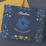 Hanukkah Holiday Postcard<br><div class="desc">Introducing a vibrant and joyful Navy Blue and Yellow Hanukkah Postcard, designed to bring warmth and excitement to your holiday celebrations. This delightful postcard showcases a perfect combination of colours that symbolize the rich traditions and deep meaning of Hanukkah. The Navy Blue and Yellow Hanukkah Postcard is a perfect way...</div>