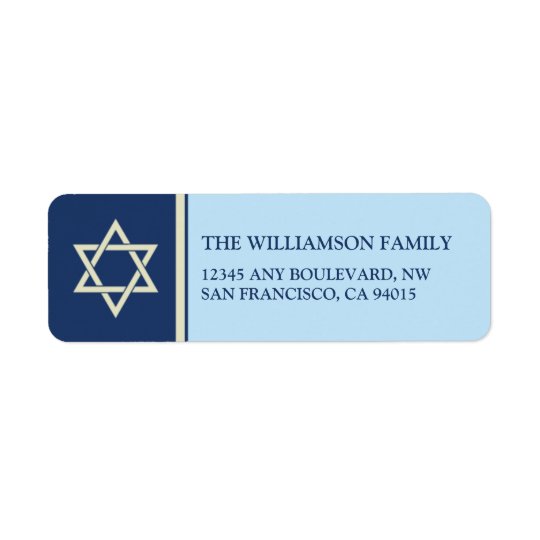Hanukkah Holiday Return Address Labels (blue)