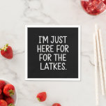 Hanukkah I'm Just Here For The Latkes Jewish  Napkin<br><div class="desc">Hanukkah I'm Just Here For The Latkes Jewish Holiday</div>