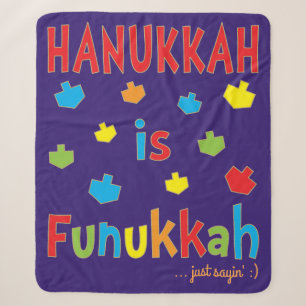 Hanukkah Is Funukkah Sherpa Blanket/Med Sherpa Blanket