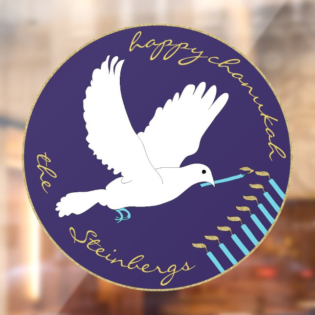 Hanukkah Is Love Dove Window Cling (Sheet 2)