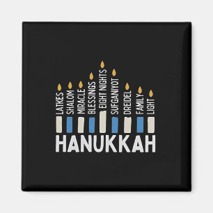 Hanukkah Jewish Holiday Menorah Jew Magnet
