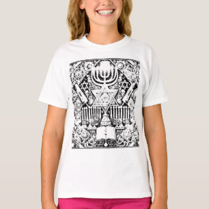 Hanukkah Jewish Menorah Hebrew T-Shirt
