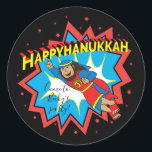 Hanukkah Judah Maccabee Chanukah Round Classic Round Sticker<br><div class="desc">"Pink Cat Ballerina, Happy Chanukah" Stickers Round. Have fun using these stickers as cake toppers, gift tags, envelope seals, favour bag closures, or whatever rocks your festivities! Personalize by deleting text and adding your own words, using your favourite font style, size, and colour. Thanks for stopping and shopping by! Your...</div>