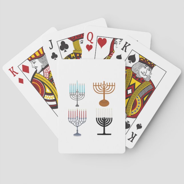 Hanukkah Judaism Jew Religion Playing Cards (Back)