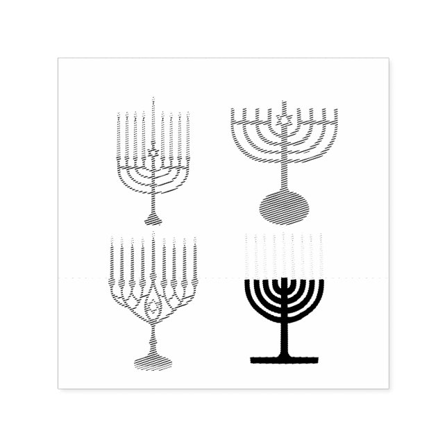 Hanukkah Judaism Jew Religion Self-inking Stamp (Design)