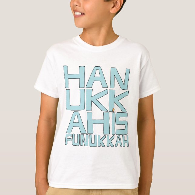Hanukkah Kids T-Shirt Hanes/Funukkah (Front)