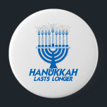 HANUKKAH LASTS LONGER -.png 4 Inch Round Button<br><div class="desc">GLBT SHIRTS If life were a T-shirt, it would be totally Gay! Browse over 1, 000 GLBT Humour, Pride, Equality, Slang, & Marriage Designs. The Most Unique Gay, Lesbian Bi, Trans, Queer, and Intersexed Apparel on the web. Everything from GAY to Z @ www.GlbtShirts.com FIND US ON: THE WEB: http://www.GlbtShirts.com...</div>