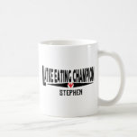 Hanukkah Latke Eating Champion Coffee Mug<br><div class="desc">Hanukkah "Latke Eating Champion" Chanukah Mug. Personalize by deleting text and adding your own message. Use your favourite font style, colour, and size. Thanks for stopping and shopping by. Happy Chanukah/Hanukkah! Create a simply simple gift by adding some goodies to the mug, wrap it in cellophane and tie it with...</div>