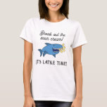 Hanukkah Latke Time/Women's Basic T-Shirt<br><div class="desc">"It's Latke Time" Shirt. Personalize by deleting text and adding your own. Use your favourite font colour, style, and size. Thanks for stopping and shopping by! Much appreciated. Happy Chanukah/Hanukkah!!! Style: Women's Basic T-Shirt This basic t-shirt features a relaxed fit for the female shape. Made from 100% cotton, this t-shirt...</div>