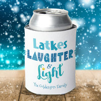 Hanukkah Latkes Laughter Light Fun Bold Typography