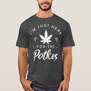 Hanukkah Latkes Party Just Here For The Potkes Jew T-Shirt