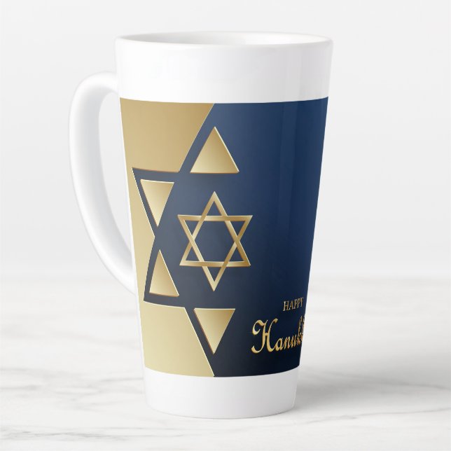 Hanukkah Latte Mug (Left Angle)