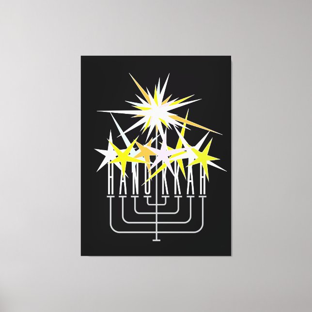 Hanukkah Lights Canvas Print (Front)