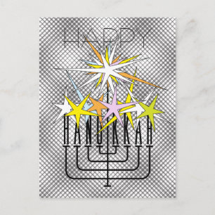 HANUKKAH LIGHTS HOLIDAY POSTCARD