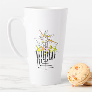 Hanukkah Lights Latte Mug