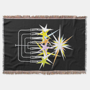 HANUKKAH LIGHTS THROW BLANKET