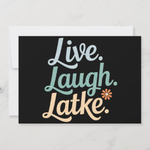 Hanukkah Live Laugh Latke Funny Holiday Family Card