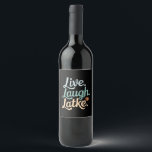 Hanukkah Live Laugh Latke Funny Holiday Family Wine Label<br><div class="desc">Hanukkah Live Laugh Latke Funny Holiday Family</div>