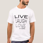 Hanukkah "Live Laugh Love a Latke" Blk/Gry T-Shirt<br><div class="desc">Hanukkah "Live Laugh Love a Latke" Black/Grey T-Shirt Style: Men's Basic T-Shirt Comfortable, casual and loose fitting, our heavyweight t-shirt will easily become a closet staple. Made from 100% cotton, it wears well on anyone. We’ve double-needle stitched the bottom and sleeve hems for extra durability. Model is 6’1” and is...</div>