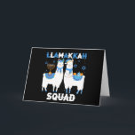 Hanukkah Llama Christmas Happy Llamakah Squad Cute Card<br><div class="desc">Funny llama alpaca Menorah gifts for women and men,  teens,  kids,  girls,  boys who love Hannukah,  Channukah Jewish Holidays,  Happy Llamakah,  Jewish llama Christmas stockings. Ideal gift for Christmas,  St. Nick,  New Year,  birthday gift and other holidays.</div>