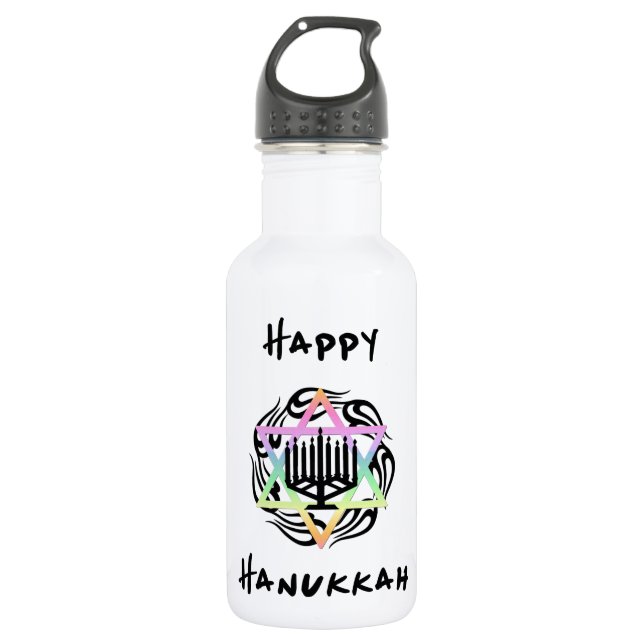 Hanukkah Menorah 532 Ml Water Bottle (Front)