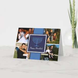 Hanukkah Menorah Banner Card