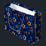 Hanukkah Menorah Blue Star Jewish  Large Gift Bag<br><div class="desc">Hanukkah Menorah,  blue star,  Jewish,  pattern gift bag.</div>