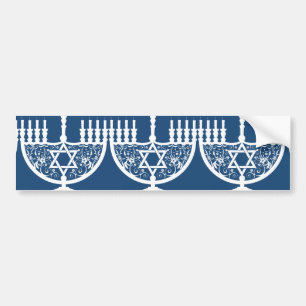 Hanukkah Menorah Bumper Sticker