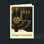 Hanukkah Menorah Card<br><div class="desc">This retro card celebrates the Festival of Lights in style.</div>