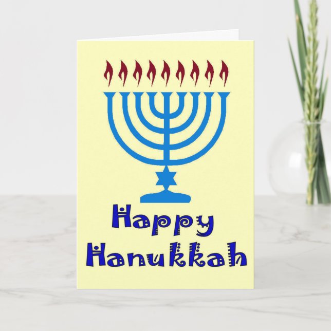 Hanukkah menorah card (Front)