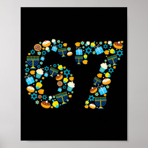 Hanukkah Menorah Dreidel 67 Festive Chanukah Six S Poster