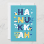 HANUKKAH Menorah Dreidel Greeting Card<br><div class="desc">Our Hanukkah Greeting card with a dreidel, menorah, jelly doughnut, and Jewish stars of David is a beautiful, fun way to wish family and friends a Happy Hanukkah in style. . Personalize with your custom greeting on the reverse to make it truly one of a kind. Happy Hanukkah! Need help...</div>