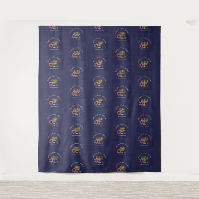 HANUKKAH | Menorah | Dreidel | STAR OF DAVID Tapestry (Front)