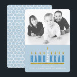 Hanukkah | Menorah Happy Hanukkah 1 Photo Card<br><div class="desc">Send Hanukkah greetings to family and friends with this modern customizable design. The artwork features the words 'Happy Hanukkah' designed to resemble a menorah with candles shining brightly - each letter represents one of the candles and the word 'Happy' becomes the centre candle. Personalize it by adding your own greeting...</div>