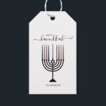 Hanukkah Menorah Holiday Gift Tag<br><div class="desc">Personalize the custom text above. You can find additional coordinating items in our "Hanukkah Gifts and a Menorah" collection.</div>