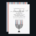 Hanukkah Menorah Holiday Party Invitation<br><div class="desc">Personalize the custom text above. You can find additional coordinating items in our "Hanukkah Gifts and a Menorah" collection.</div>