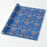 Hanukkah Menorah Jewish Holiday Pattern Wrapping Paper<br><div class="desc">Hanukkah Menorah Jewish Holiday Pattern Wrapping Paper</div>