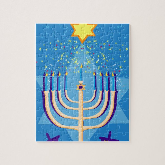 hanukkah menorah jigsaw puzzle (Vertical)