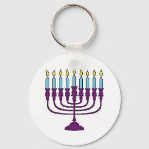 Hanukkah Menorah Keychain