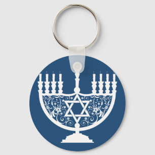 Hanukkah Menorah Keychain