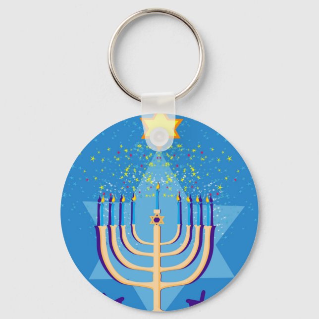hanukkah menorah keychain (Front)