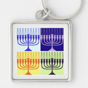 Hanukkah Menorah Keychain