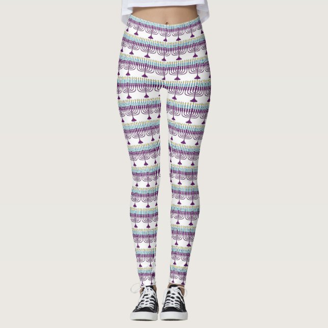 Hanukkah Menorah Leggings (Front)