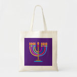 Hanukkah Menorah Lights Holiday symbol Tote Bag<br><div class="desc">Hanukkah Menorah Lights Holiday symbol. Hanukkah Logo Decoration. Irael,  Jerusalem. Sofiartmedia Modern Design.</div>