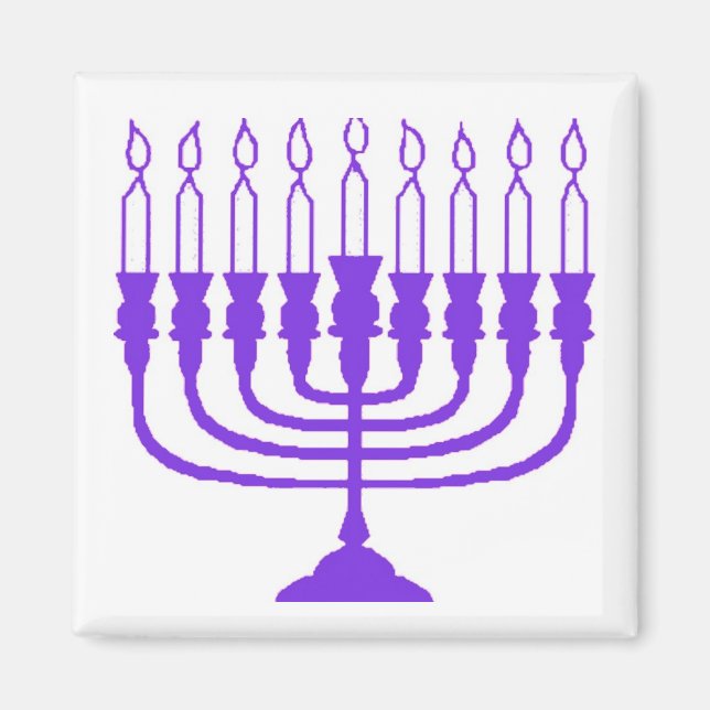 Hanukkah Menorah Magnet (Front)