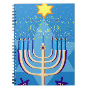 hanukkah menorah notebook