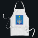 Hanukkah menorah standard apron<br><div class="desc">"Hanukkah menorah", "Happy Hanukkah", menorah, "Star of David" , "Chanukah Jewish", Hanukkah, "Jewish holidays"Chanukah,  Hannukah, Chanukkah, , , , Channuka, Channukah,  Chanukkah, Hannuka, Hebrew, Jew, , , Judaism, Menora, Judaica, </div>