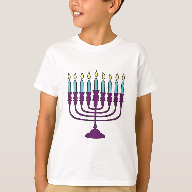 Hanukkah Menorah T-Shirt (Front)